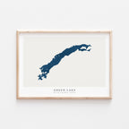 green lake british columbia map poster – minimalist lake wall art - image 1