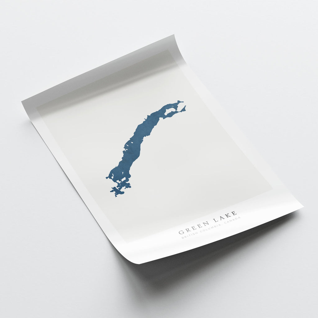 green lake british columbia map poster – minimalist lake wall art - image 6