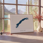 green lake british columbia map poster – minimalist lake wall art - image 4