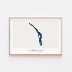 harrison lake british columbia map poster – minimalist lake wall art - image 2