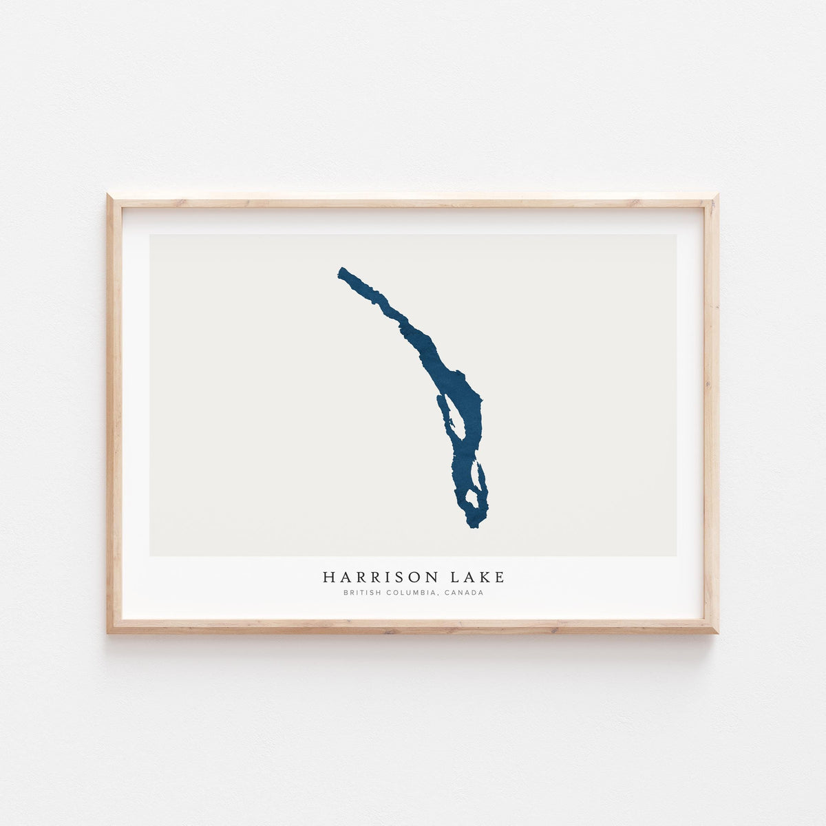 harrison lake british columbia map poster – minimalist lake wall art - image 2