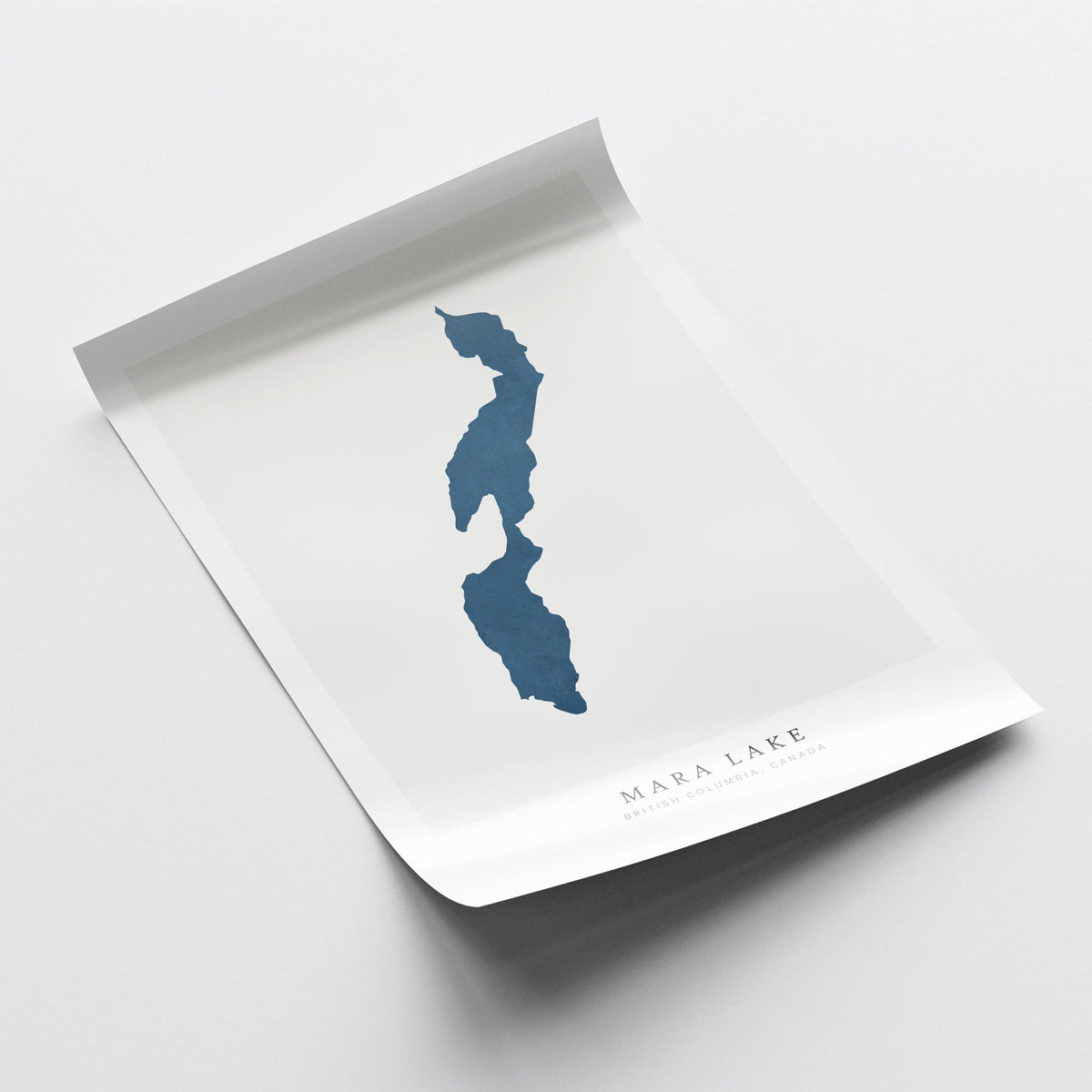 mara lake british columbia map poster – minimalist lake wall art - image 6