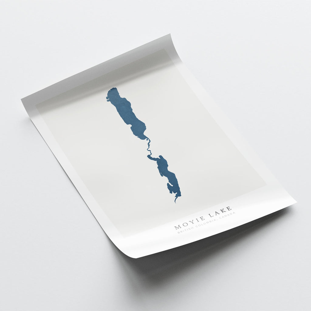 moyie lake british columbia map poster – minimalist lake wall art - image 6
