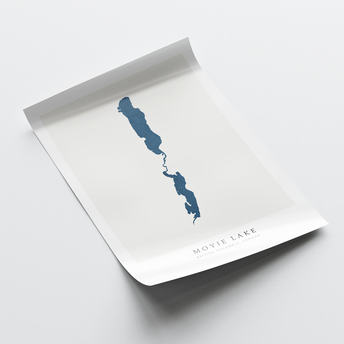 moyie lake british columbia map poster – minimalist lake wall art - image 6