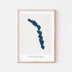 osoyoos lake british columbia map poster – minimalist lake wall art - image 1