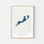 sakinaw lake british columbia map poster – minimalist lake wall art - image 2