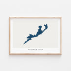 sakinaw lake british columbia map poster – minimalist lake wall art - image 1