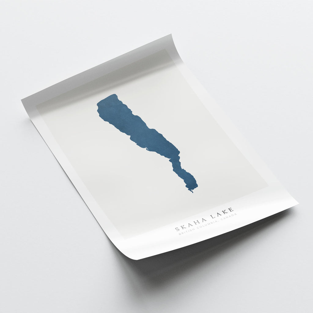 skaha lake british columbia map poster – minimalist lake wall art - image 6