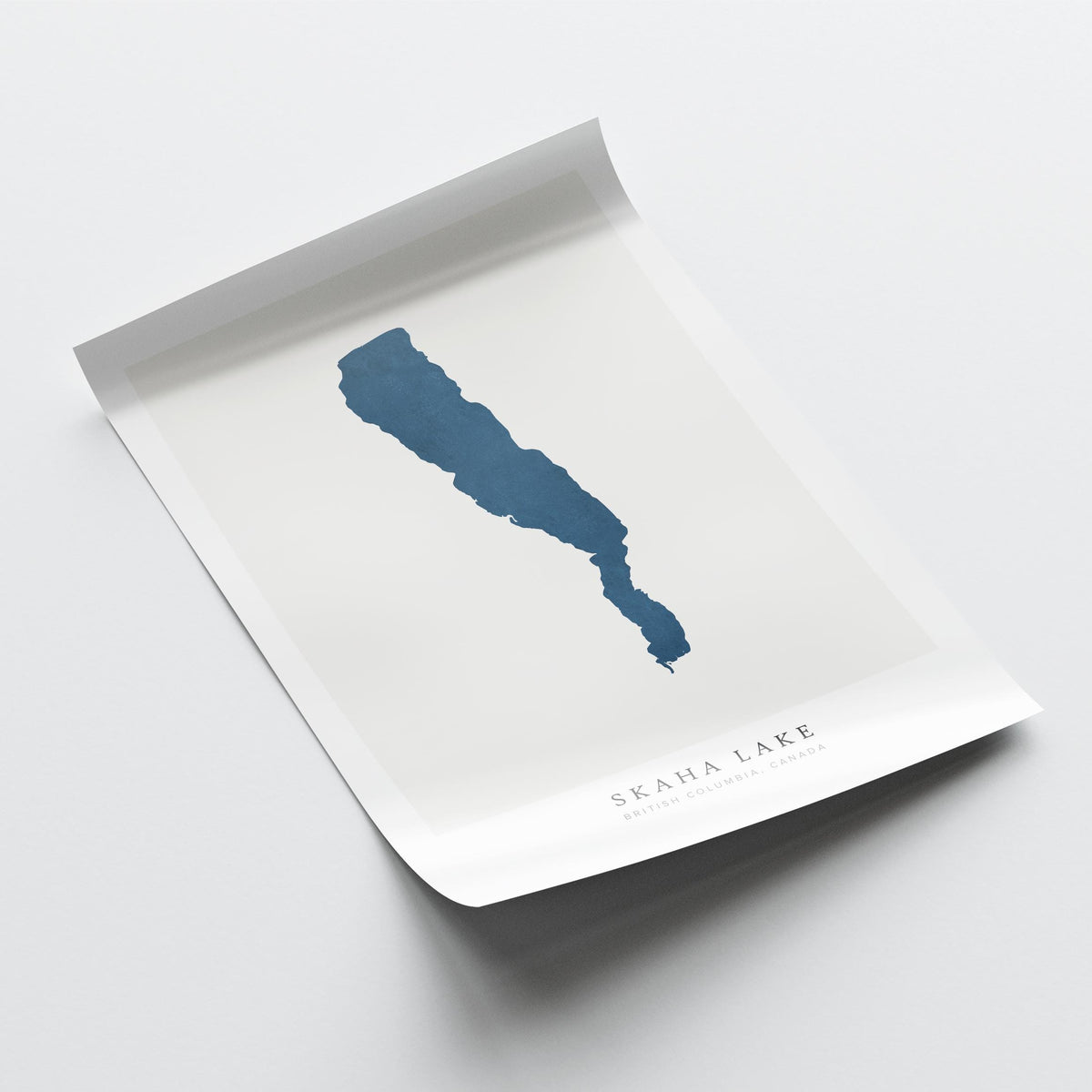 skaha lake british columbia map poster – minimalist lake wall art - image 6