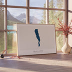 skaha lake british columbia map poster – minimalist lake wall art - image 4