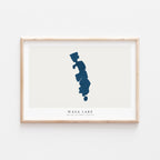 wasa lake british columbia map poster – minimalist lake wall art - image 2