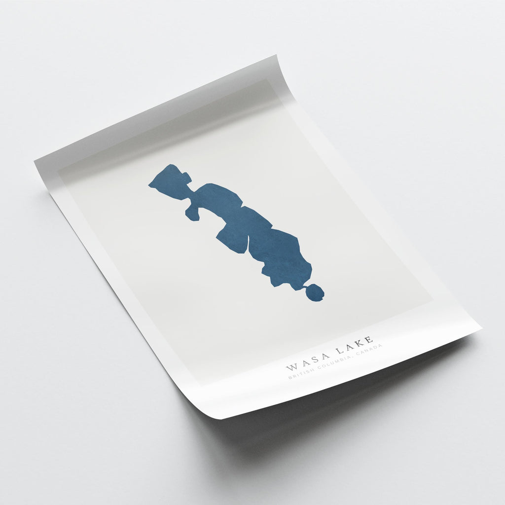 wasa lake british columbia map poster – minimalist lake wall art - image 6