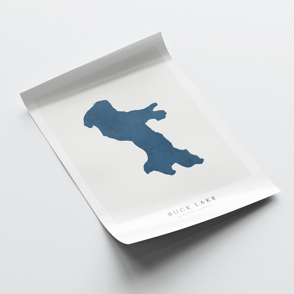 buck lake alberta map poster – minimalist lake wall art - image 6