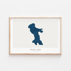 buck lake alberta map poster – minimalist lake wall art - image 2