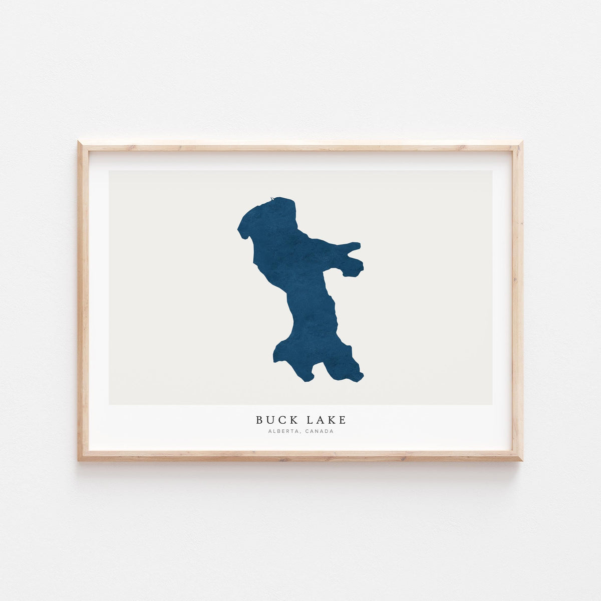buck lake alberta map poster – minimalist lake wall art - image 2