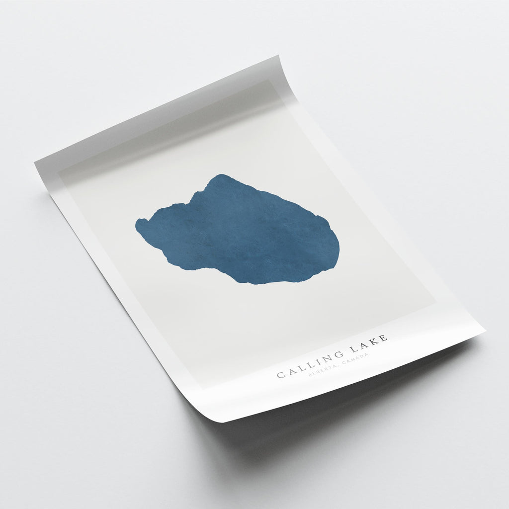 calling lake alberta map poster – minimalist lake wall art - image 6