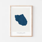 calling lake alberta map poster – minimalist lake wall art - image 1