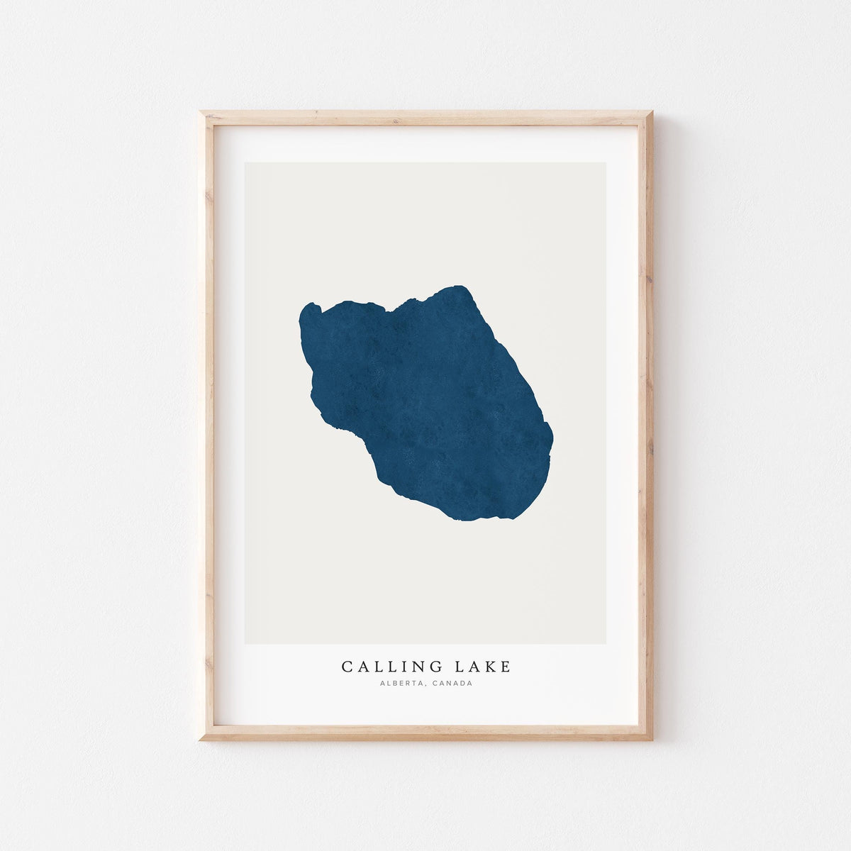 calling lake alberta map poster – minimalist lake wall art - image 1