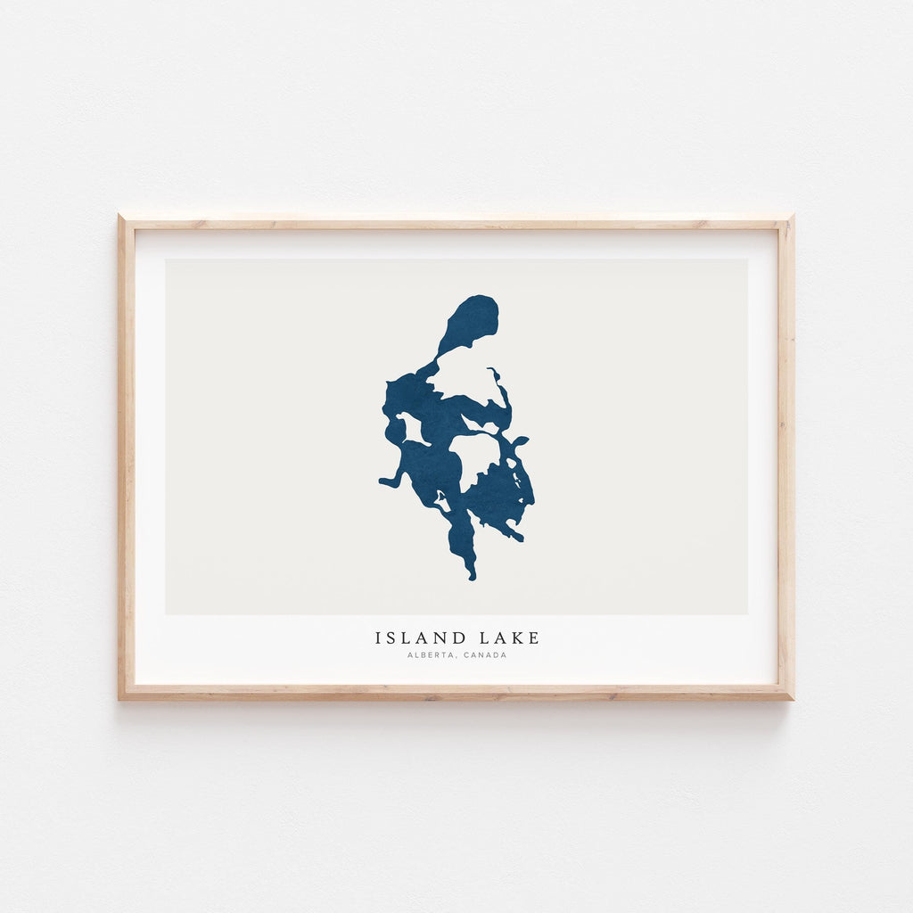 island lake alberta map poster – minimalist lake wall art - image 2