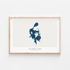 island lake alberta map poster – minimalist lake wall art - image 2