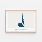 kananaskis lakes alberta map poster – minimalist lake wall art - image 2