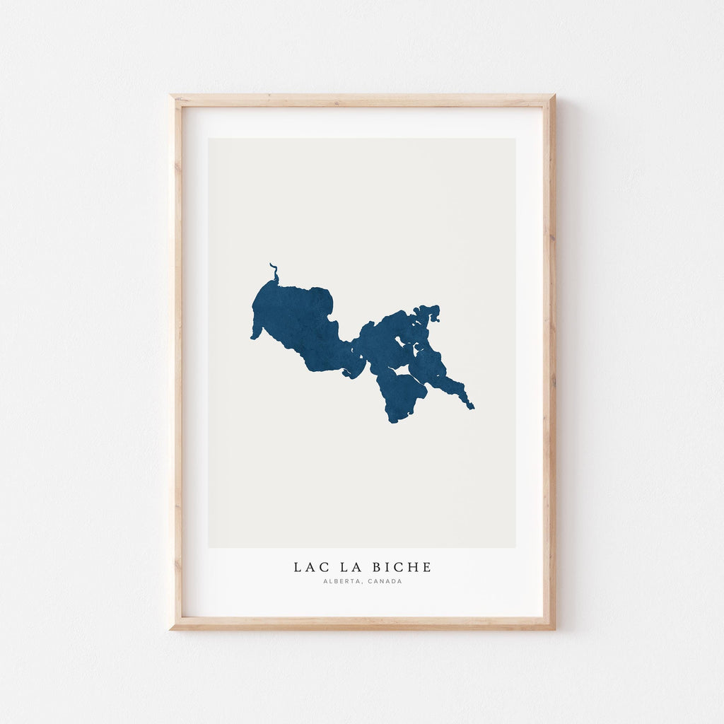 lac la biche alberta map poster – minimalist lake wall art - image 2