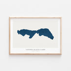 lesser slave lake alberta map poster – minimalist lake wall art - image 1