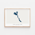 long island lake alberta map poster – minimalist lake wall art - image 2