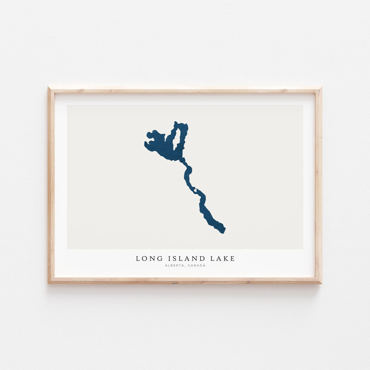 long island lake alberta map poster – minimalist lake wall art - image 2