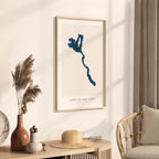 long island lake alberta map poster – minimalist lake wall art - image 3