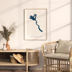 long island lake alberta map poster – minimalist lake wall art - image 5