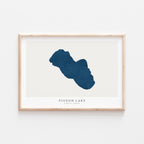 pigeon lake alberta map poster – minimalist lake wall art - image 2
