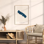 sylvan lake alberta map poster – minimalist lake wall art - image 5