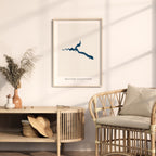 travers reservoir alberta map poster – minimalist lake wall art - image 5