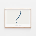 adams lake british columbia map poster – minimalist lake wall art - image 2