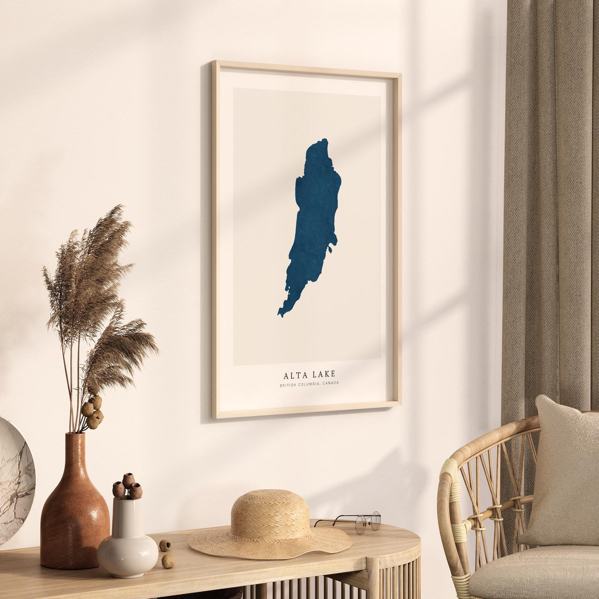 alta lake british columbia map poster – minimalist lake wall art - image 3