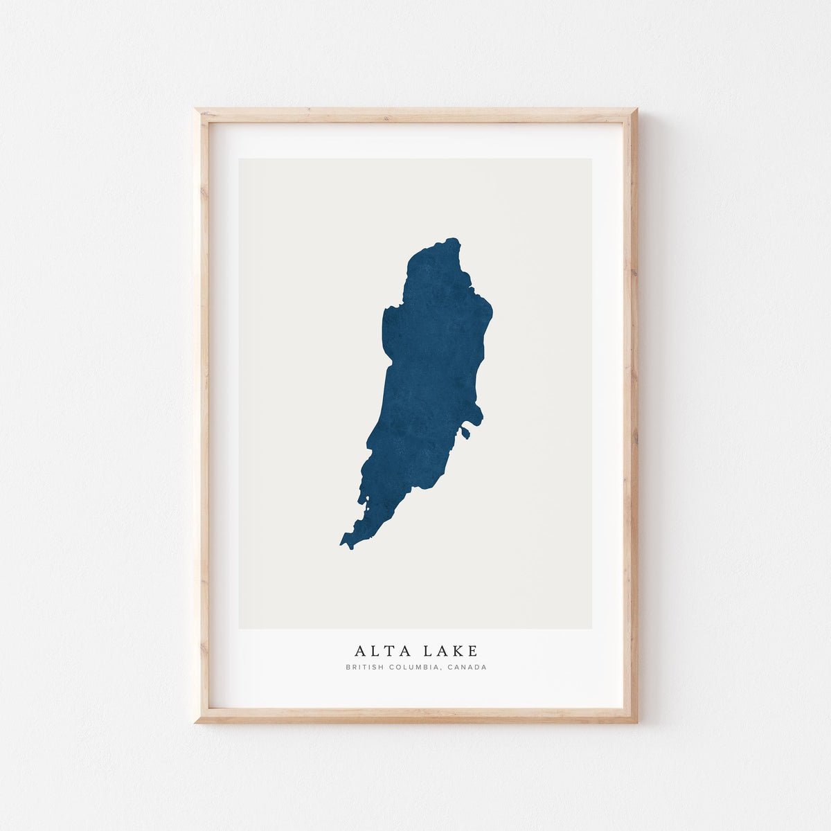 alta lake british columbia map poster – minimalist lake wall art - image 1