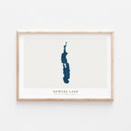 bowers lake british columbia map poster – minimalist lake wall art - image 2