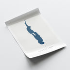 bowers lake british columbia map poster – minimalist lake wall art - image 6