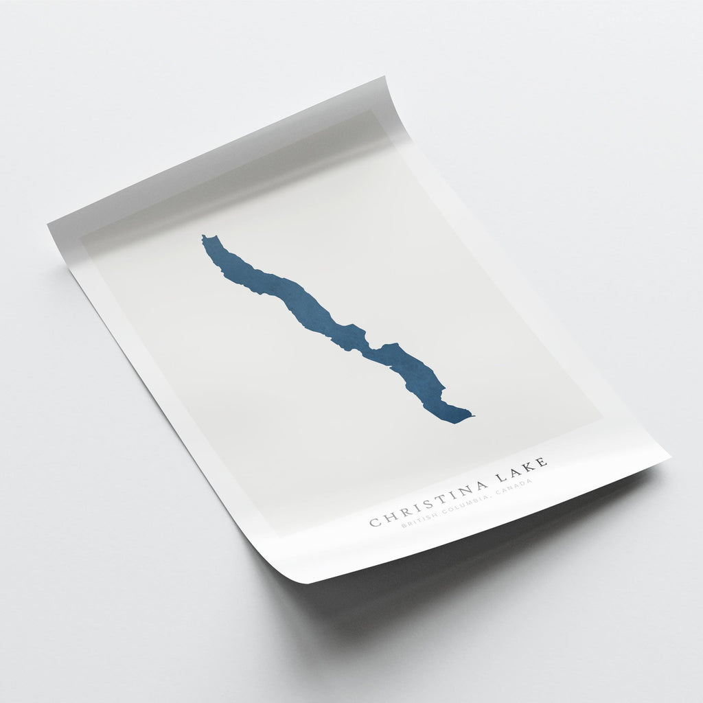 christina lake british columbia map poster – minimalist lake wall art - image 6