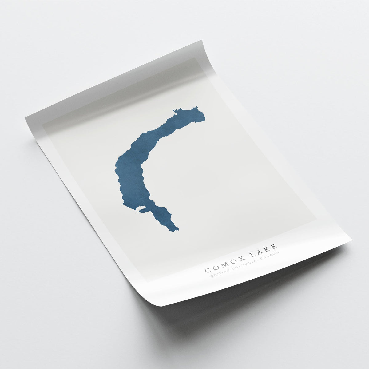 comox lake british columbia map poster – minimalist lake wall art - image 6