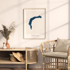 comox lake british columbia map poster – minimalist lake wall art - image 5