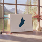 cultus lake british columbia map poster – minimalist lake wall art - image 4