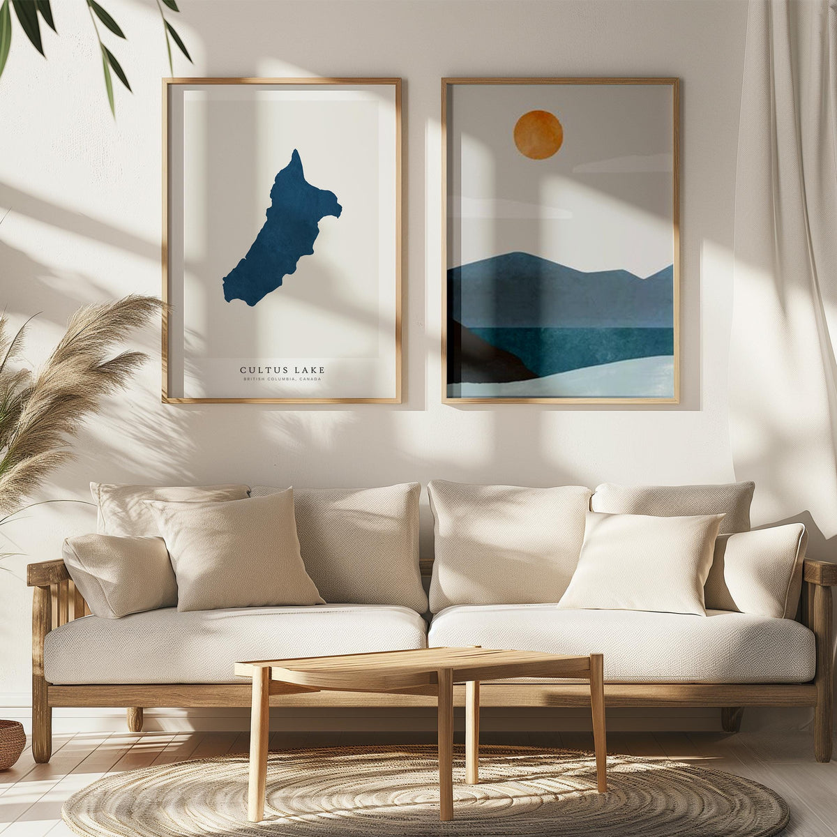 cultus lake british columbia map poster – minimalist lake wall art - image 7