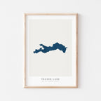 fraser lake british columbia map poster – minimalist lake wall art - image 2