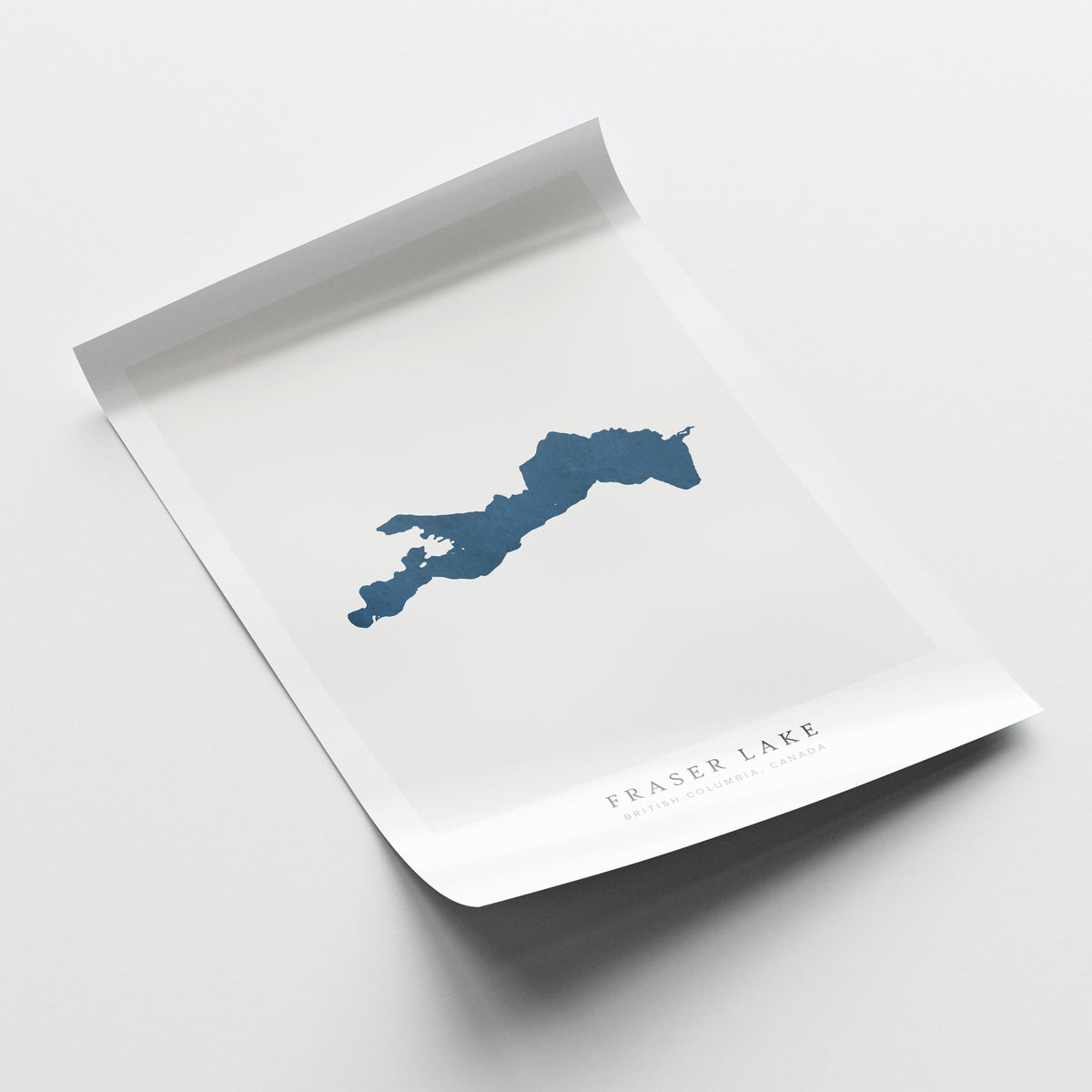 fraser lake british columbia map poster – minimalist lake wall art - image 6