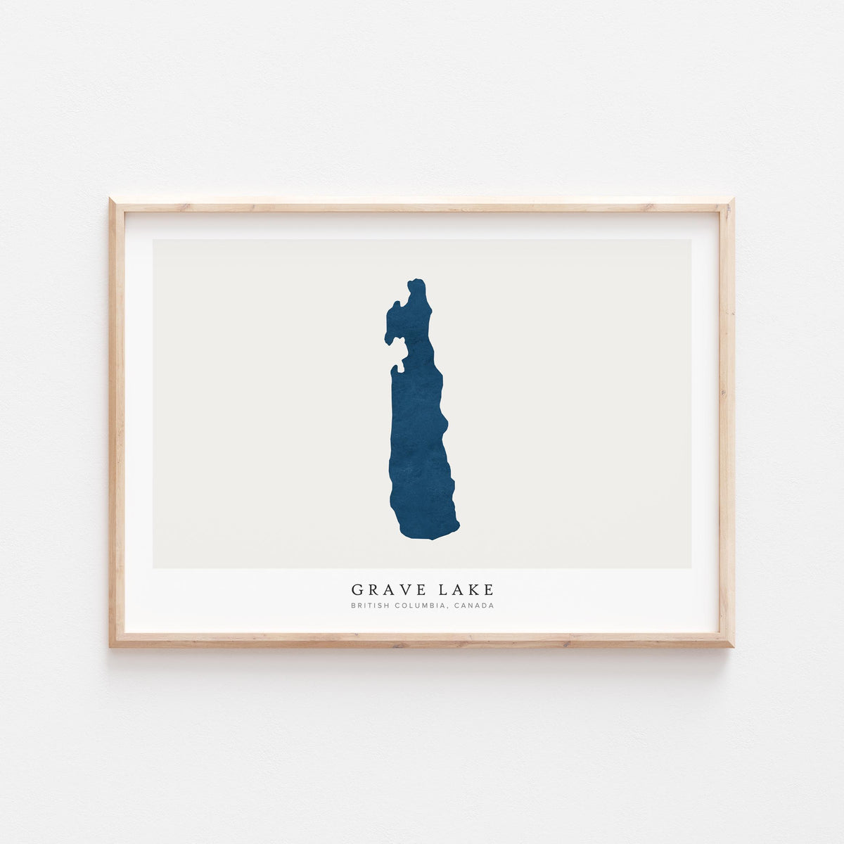 grave lake british columbia map poster – minimalist lake wall art - image 2