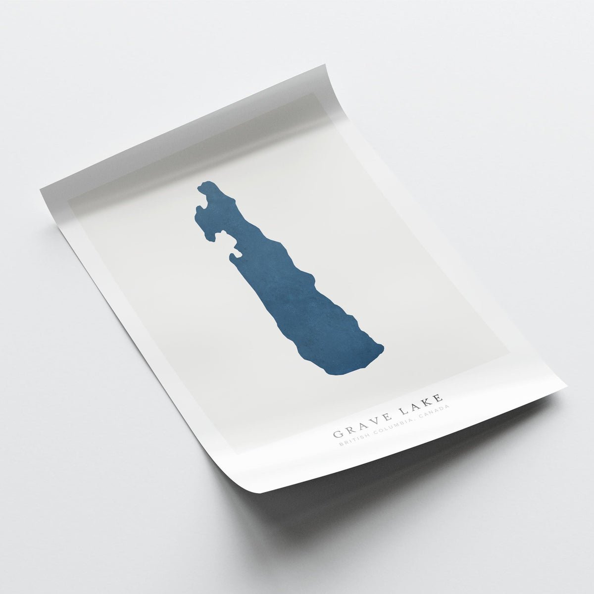 grave lake british columbia map poster – minimalist lake wall art - image 6