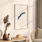 green lake british columbia map poster – minimalist lake wall art - image 3