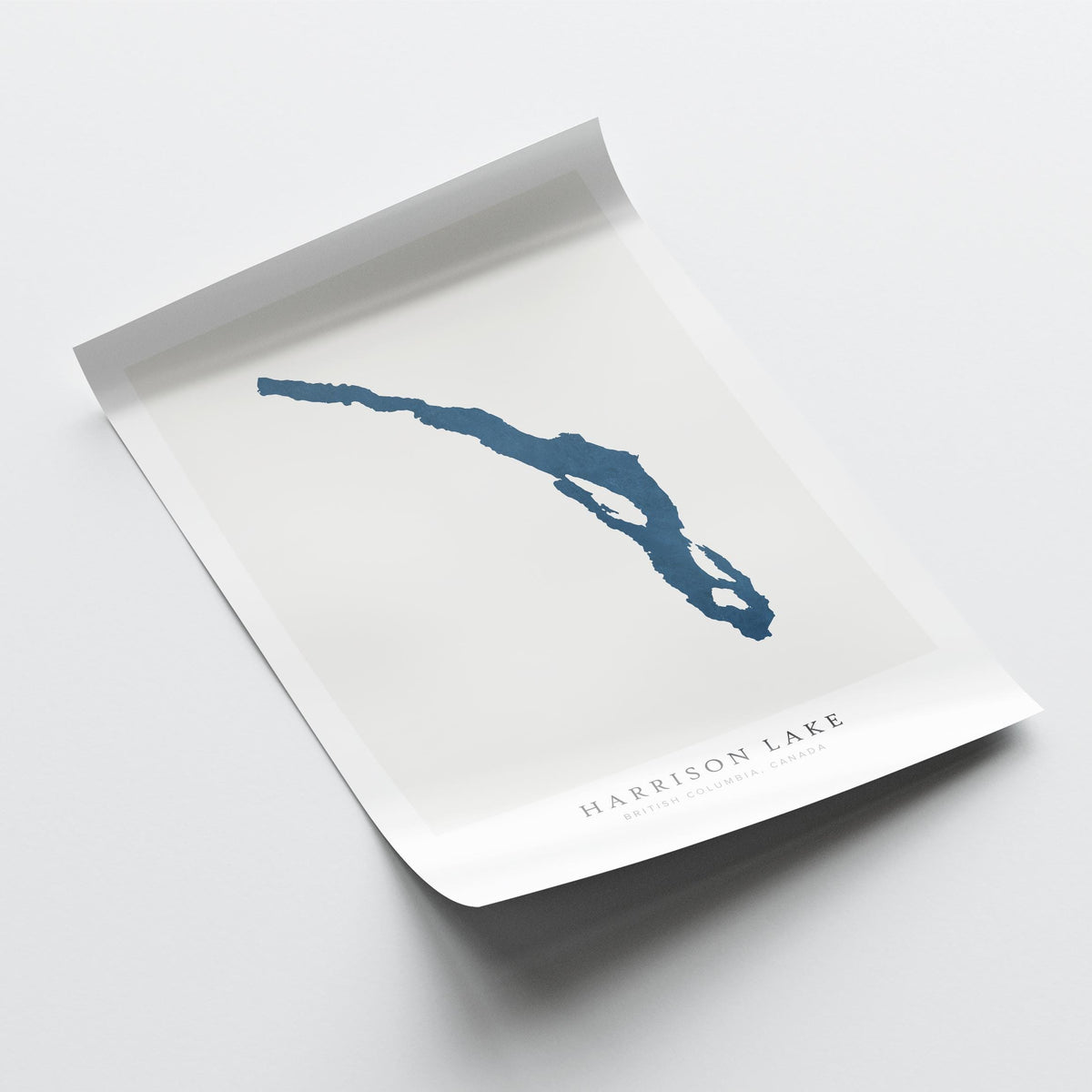 harrison lake british columbia map poster – minimalist lake wall art - image 6